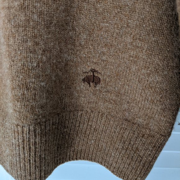 Brooks Brothers Lambswool Camel Crewneck Sweater - Picture 4 of 5
